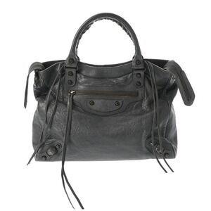 BALENCIAGA Vero Grey Leather Bag